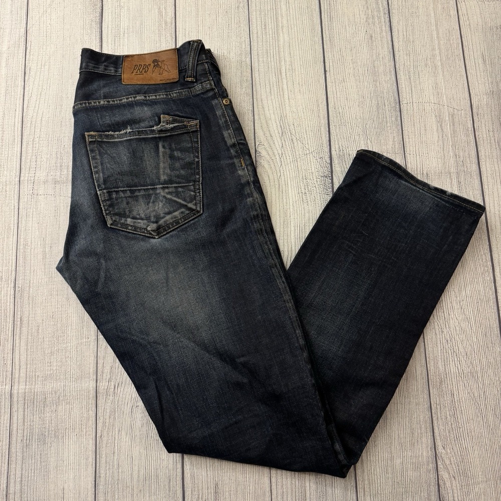 PRPS Japanese Selvedge Denim Jeans Button Fly Distressed Faded Barracuda 31x33